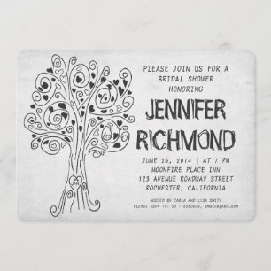 moderne Brautpartyeinladungen des Liebebaums Einladung