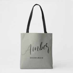 Moderne Brautschmaus-Schriftname große Tasche.