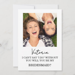 Moderne Bridesmaid-Hochzeitskarte Einladung