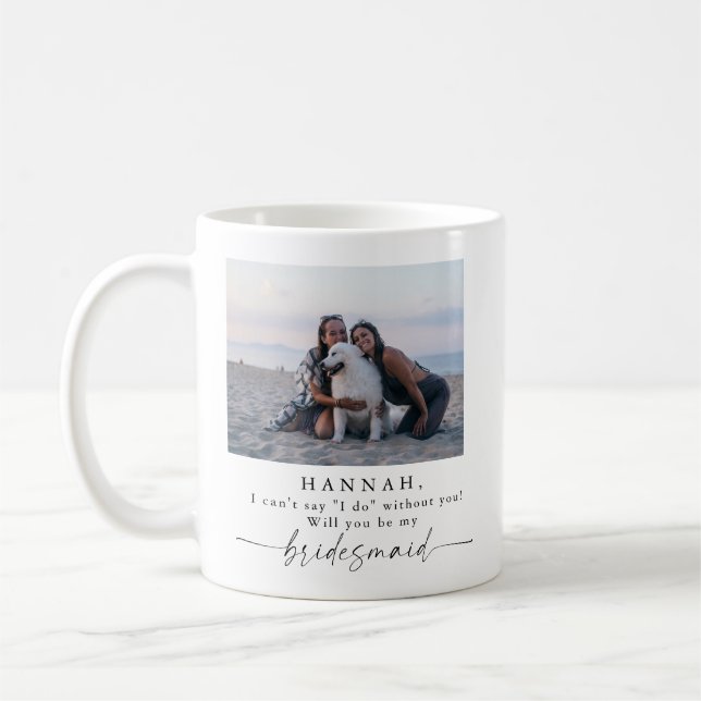 Moderne Bridesmaid-Tasse Kaffeetasse (Links)