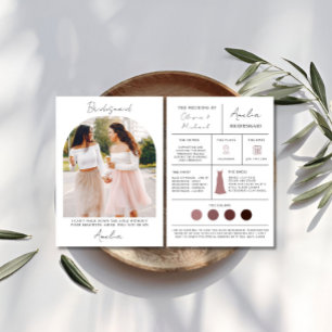 Moderne Bridesmaid-Trauzeugin Einladung