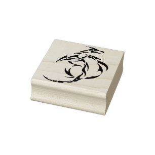 moderne Briefmarke der Stammesdrachenkunst Gummistempel