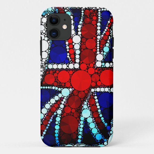 Moderne britische Flagge Case-Mate iPhone Hülle (Rückseite)