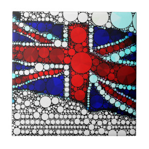Moderne britische Flagge Fliese
