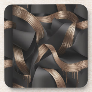 Moderne Bronze-Flow-Luxus-Männlichkeit Getränkeuntersetzer