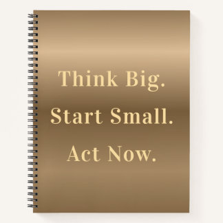 Moderne Bronze-Gradienten-Motivations-Personalisie Notizbuch
