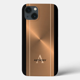 Moderne Bronze-Metallische Personalisierte Mens Case-Mate iPhone Hülle