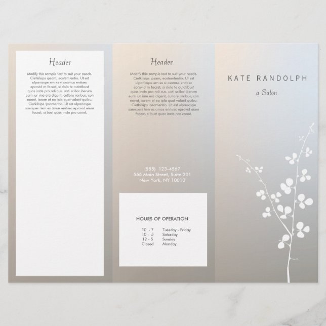Moderne Broschüre "Luminy Silver Salon Wellness-Ce (Vorderseite)