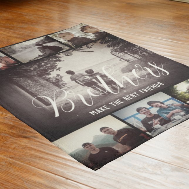 Moderne Bruder besten Freunde Dunkle Foto Collage Fleecedecke (Von Creator hochgeladen)