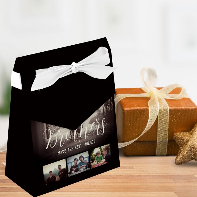 Moderne Bruder besten Freunde Dunkle Foto Collage Geschenkschachtel (Von Creator hochgeladen)