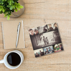 Moderne Bruder besten Freunde Dunkle Foto Collage Glasuntersetzer