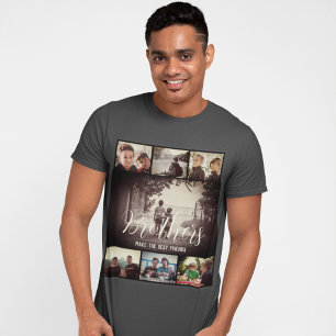 Moderne Bruder besten Freunde Dunkle Foto Collage T-Shirt