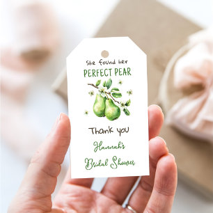 Moderne Brunch Greenery Perfect Pear Brautparty Geschenkanhänger
