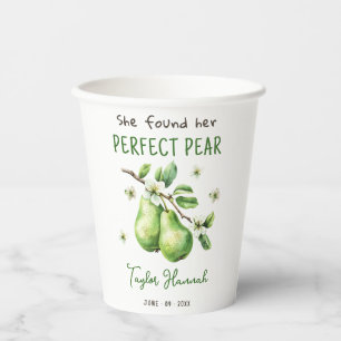 Moderne Brunch Greenery Perfect Pear Brautparty Pappbecher