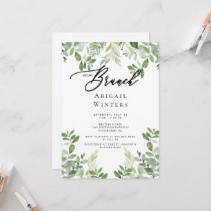 Moderne Brunch-Hochzeit Flora Hochzeitsdusche I Einladung