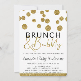 Moderne Brunch- und Bubbly-Einladung Einladung