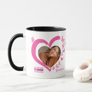 Moderne Brustkrebs-Individualisierbares Herz-Foto- Tasse