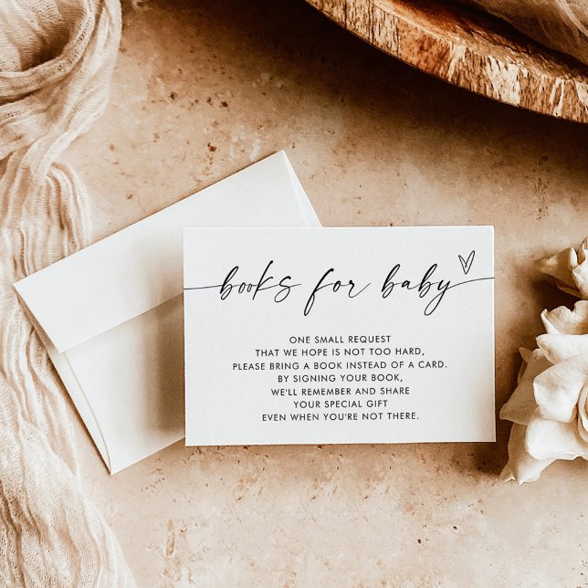 Moderne Bücher für Babybettkarte | Neutral Einladung (Von Creator hochgeladen)