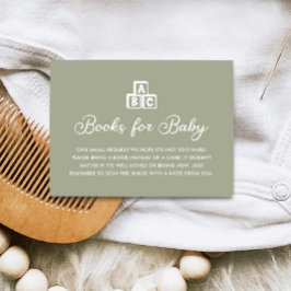 Moderne Bücher für die Kinderkarte Begleitkarte