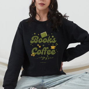 Moderne Bücher & Kaffeebuch Personalisiert Sweatshirt