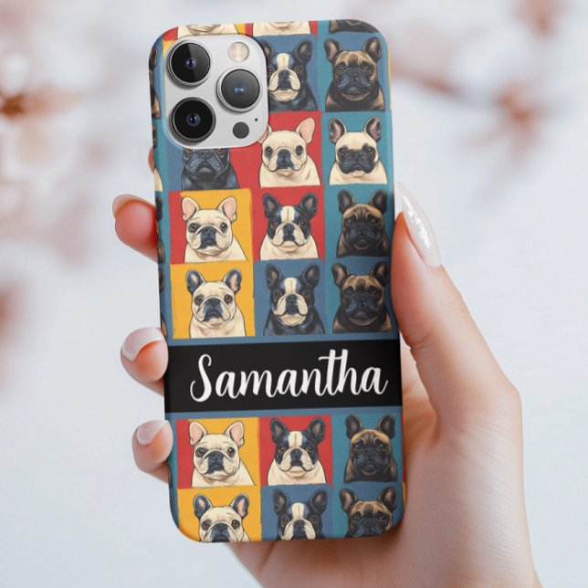 Moderne Bulldog Portraits Personalisiert Case-Mate iPhone Hülle (Von Creator hochgeladen)