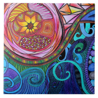 Moderne bunte abstrakte Kunst Fliese