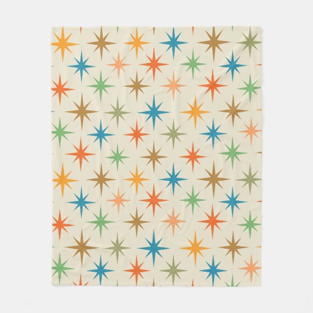 Moderne, bunte atomare Sternexplosion des Mittelal Fleecedecke (Vorderseite)