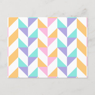 Moderne bunte Mode - geometrischer Frühling Postkarte