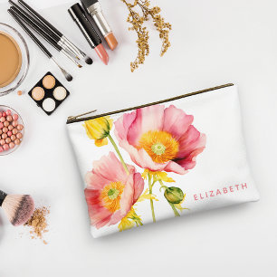 Moderne Bunte Mohnblumen Personalisiert Zubehörtasche