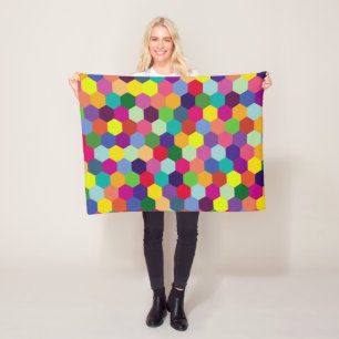 Moderne bunte Muster - Mode Frühling Hipster Fleecedecke