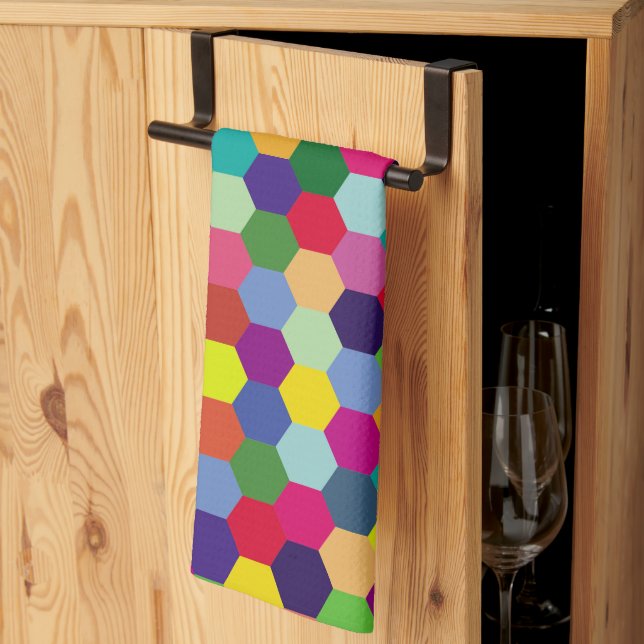 Moderne bunte Muster - Mode Frühling Hipster Geschirrtuch (Drittel gefaltet)