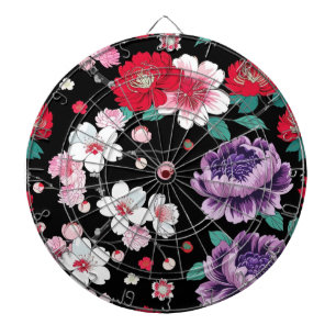 Moderne bunte Sakura-Blume Japan Geburtstagsfeier Dartscheibe