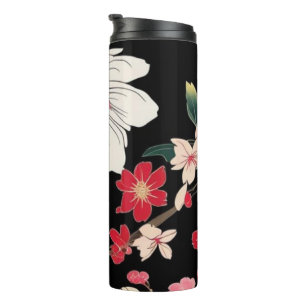 Moderne bunte Sakura-Blüten Japan Geburtstagsfeier Thermosbecher