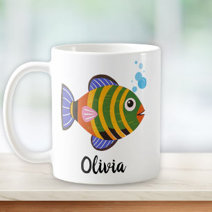 Moderne bunte tropische Fische  Kaffeetasse