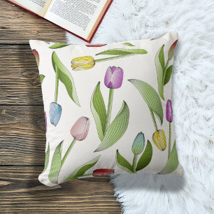 Moderne Bunte Tulpe Kissen