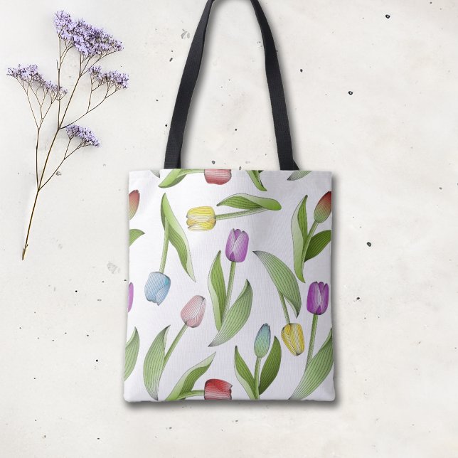 Moderne bunte Tulpen-Blumenmuster (Von Creator hochgeladen)