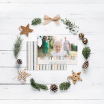 Moderne bunte Typografie Weihnachts-Foto Feiertagskarte<br><div class="desc">Moderne bunte Typografie Weihnachts-Foto Weihnachtskarte.</div>