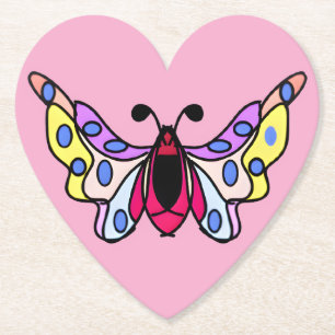 Moderne bunte volkstümliche Schmetterlingskunst Untersetzer