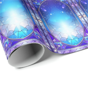 Moderne Buntglas-Muster-Verpackungspapier Geschenkpapier