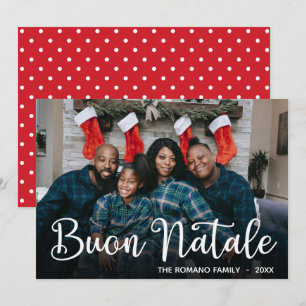 Moderne Buon Natale Foto-Feiertagskarte Feiertagskarte