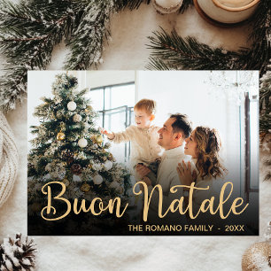 Moderne Buon Natale Foto-Feiertagskarte Feiertagskarte