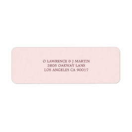 Moderne Burgund Blush Pink Hochzeitadresse