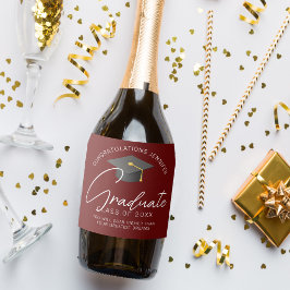 Moderne Burgund Graduate Custom Graduate Party