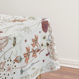 Moderne Burgund-Wildblumen | Elegant Boho Floral Tischdecke