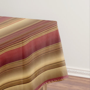 Moderne Burgundy Gold Luxury Linen Collection Tischdecke