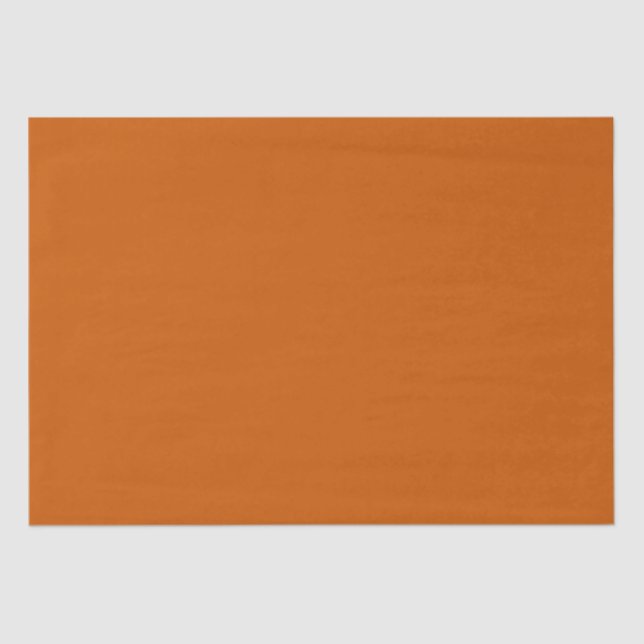 Moderne Burnt Orange Schlicht Solid Color Seidenpapier (Vorderseite)