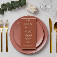 Moderne Burnt Orange Terracotta Monogram Wedding