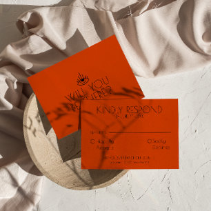 Moderne Burnt Orange Western Wüste Einzigartige Ho RSVP Karte