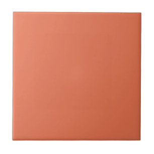 Moderne Burnt Sienna Coral Schlicht Solid Color Fliese