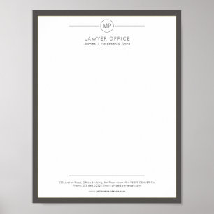 Moderne Büroschrift druckbare Variante Poster